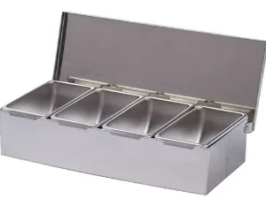 علب بهارات استيل 4 خانة