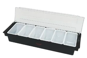 علب بهارات بلاستك 6 خانة